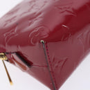 LOUIS VUITTON Monogram Vernis Pochette Cosmetic Rose Indian M90009 Auth 134589-14