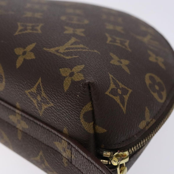 LOUIS VUITTON Monogram Trousse Demi Ronde Cosmetic Pouch M47520 LV Auth 134600