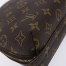 LOUIS VUITTON Monogram Trousse Demi Ronde Cosmetic Pouch M47520 LV Auth 134600-16