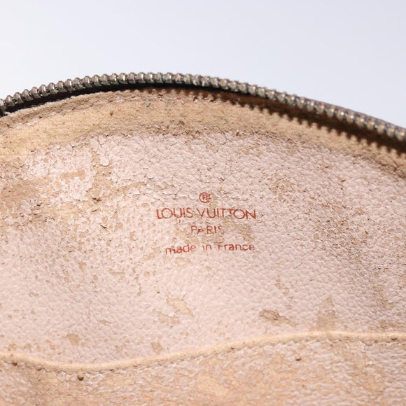 LOUIS VUITTON Monogram Trousse Demi Ronde Cosmetic Pouch M47520 LV Auth 134600