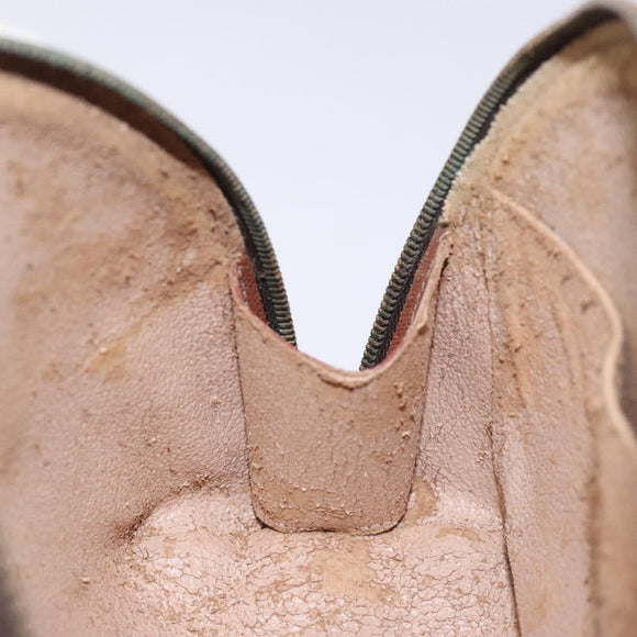 LOUIS VUITTON Monogram Trousse Demi Ronde Cosmetic Pouch M47520 LV Auth 134600