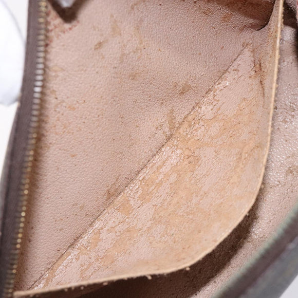 LOUIS VUITTON Monogram Trousse Demi Ronde Cosmetic Pouch M47520 LV Auth 134600