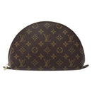 LOUIS VUITTON Monogram Trousse Demi Ronde Cosmetic Pouch M47520 LV Auth 134600-13