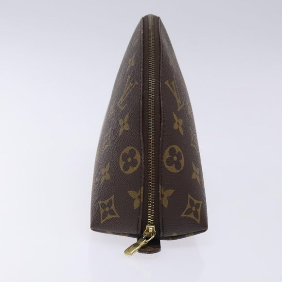 LOUIS VUITTON Monogram Trousse Demi Ronde Cosmetic Pouch M47520 LV Auth 134600