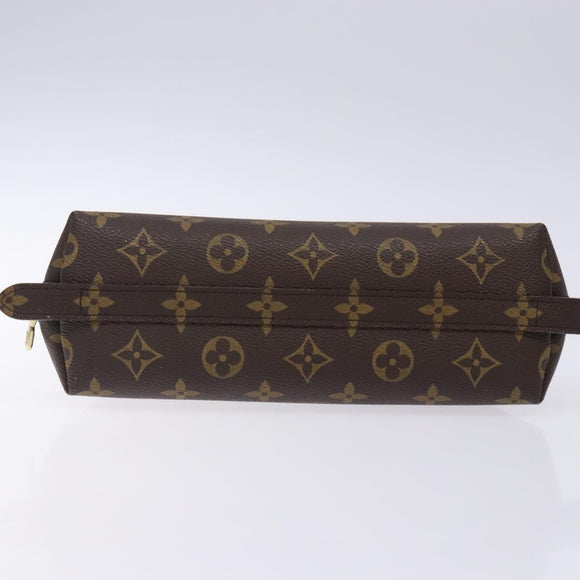 LOUIS VUITTON Monogram Trousse Demi Ronde Cosmetic Pouch M47520 LV Auth 134600