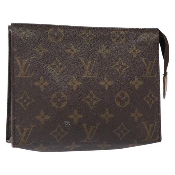 LOUIS VUITTON Monogram Poche Toilette 19 Pouch M47544 LV Auth 134601