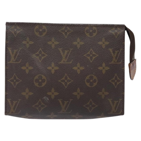 LOUIS VUITTON Monogram Poche Toilette 19 Pouch M47544 LV Auth 134601