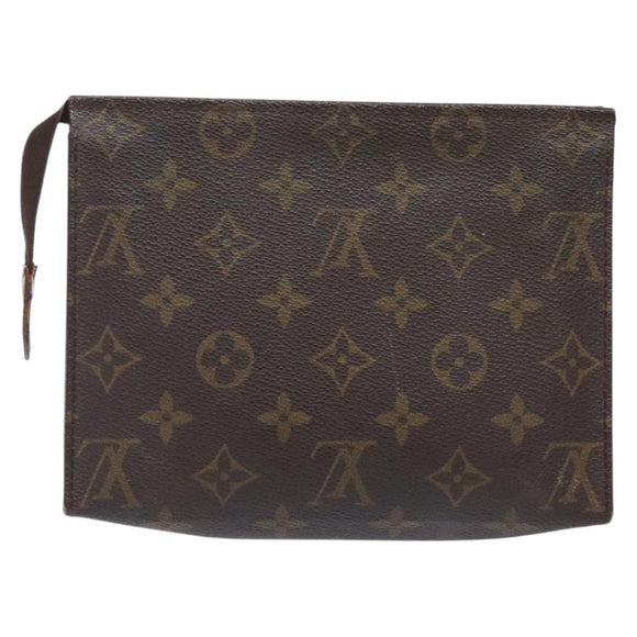 LOUIS VUITTON Monogram Poche Toilette 19 Pouch M47544 LV Auth 134601
