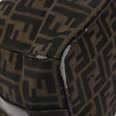 FENDI Zucca Canvas Hand Bag Black Brown Auth 134606-10