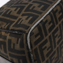 FENDI Zucca Canvas Hand Bag Black Brown Auth 134606-12