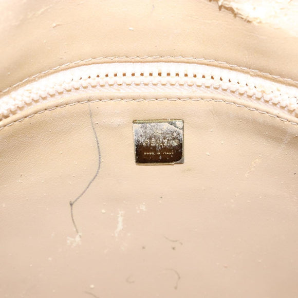 FENDI Zucca Canvas Hand Bag Black Brown Auth 134606