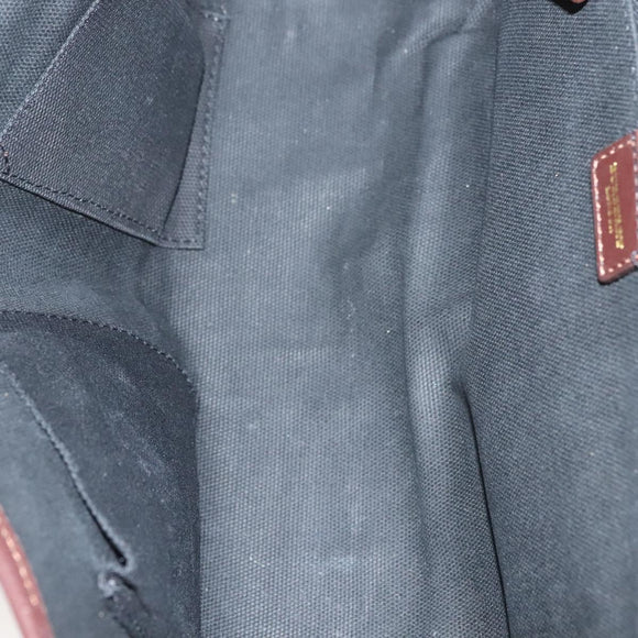 BURBERRY Nova Check Hand Bag PVC Beige Auth 134610