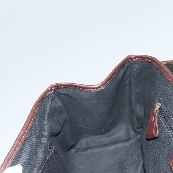 BURBERRY Nova Check Hand Bag PVC Beige Auth 134610