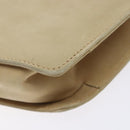 Salvatore Ferragamo Hand Bag Suede Beige Gold Auth 134611-9