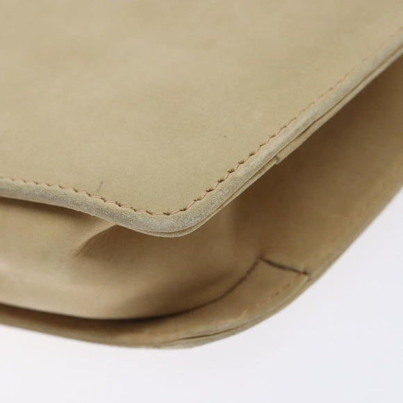 Salvatore Ferragamo Hand Bag Suede Beige Gold Auth 134611