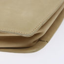 Salvatore Ferragamo Hand Bag Suede Beige Gold Auth 134611-15