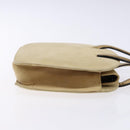 Salvatore Ferragamo Hand Bag Suede Beige Gold Auth 134611-3