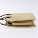 Salvatore Ferragamo Hand Bag Suede Beige Gold Auth 134611-4