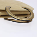 Salvatore Ferragamo Hand Bag Suede Beige Gold Auth 134611-7