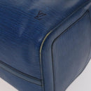 LOUIS VUITTON Epi Keepall 60 Boston Bag Blue M42945 LV Auth 134615-10