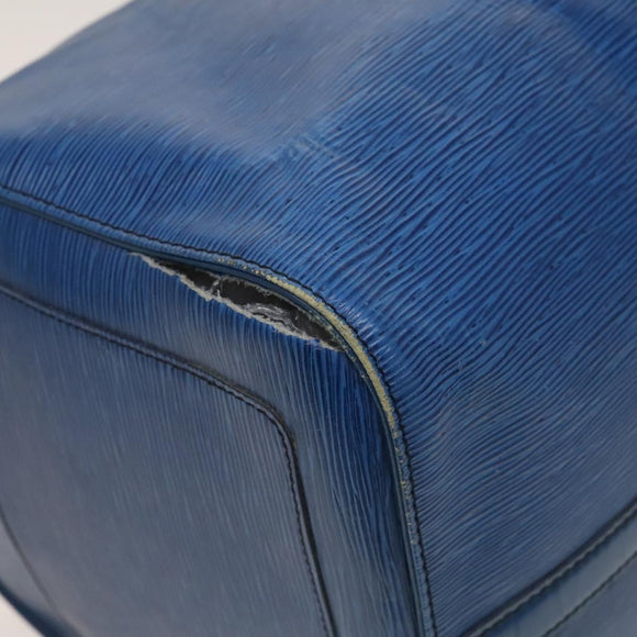LOUIS VUITTON Epi Keepall 60 Boston Bag Blue M42945 LV Auth 134615