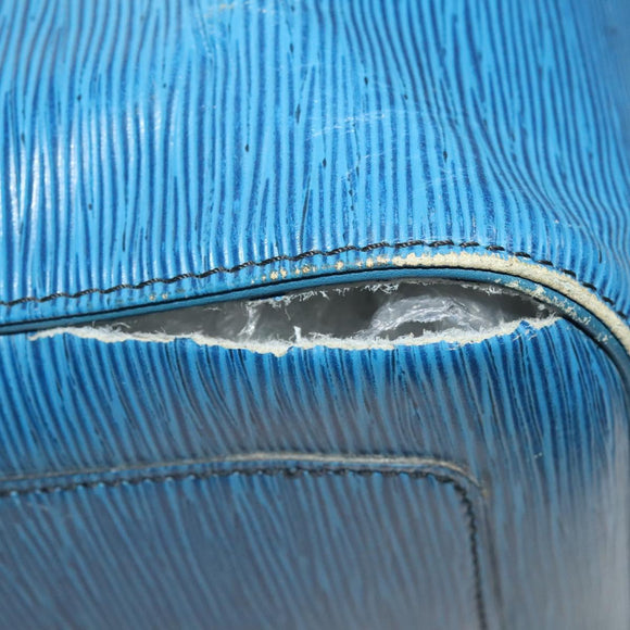 LOUIS VUITTON Epi Keepall 60 Boston Bag Blue M42945 LV Auth 134615