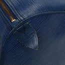 LOUIS VUITTON Epi Keepall 60 Boston Bag Blue M42945 LV Auth 134615-16