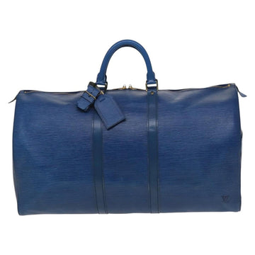 LOUIS VUITTON Epi Keepall 60 Boston Bag Blue M42945 LV Auth 134615 - 0