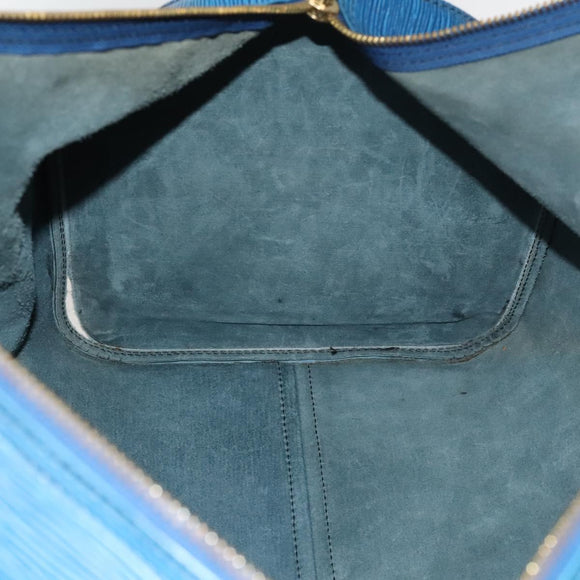 LOUIS VUITTON Epi Keepall 60 Boston Bag Blue M42945 LV Auth 134615