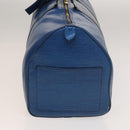 LOUIS VUITTON Epi Keepall 60 Boston Bag Blue M42945 LV Auth 134615-4
