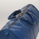 LOUIS VUITTON Epi Keepall 60 Boston Bag Blue M42945 LV Auth 134615-6