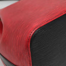 LOUIS VUITTON Epi Petit Noe Shoulder Bag Bicolor Black Red M44017 Auth 134616-16