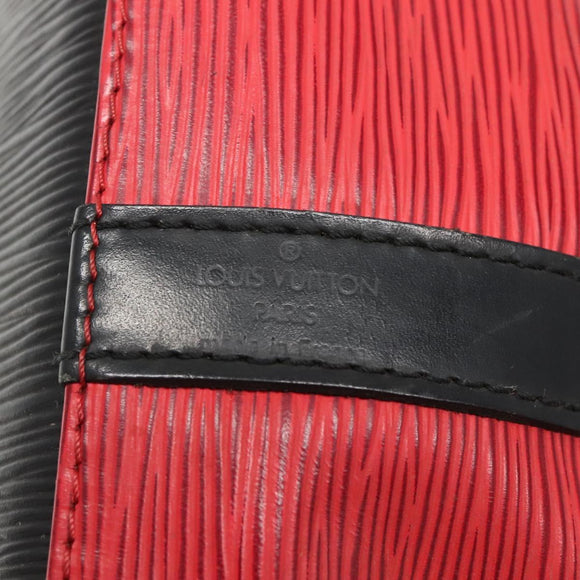 LOUIS VUITTON Epi Petit Noe Shoulder Bag Bicolor Black Red M44017 Auth 134616