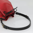 LOUIS VUITTON Epi Petit Noe Shoulder Bag Bicolor Black Red M44017 Auth 134616-7