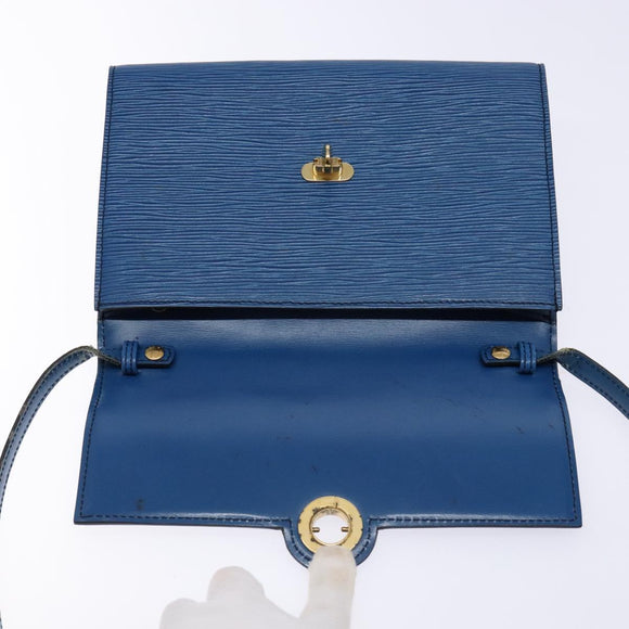 LOUIS VUITTON Epi Pochette Arche Shoulder Bag Blue M52575 LV Auth 134621
