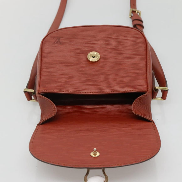 LOUIS VUITTON Epi Saint Cloud PM Shoulder Bag Brown M52213 LV Auth 134622