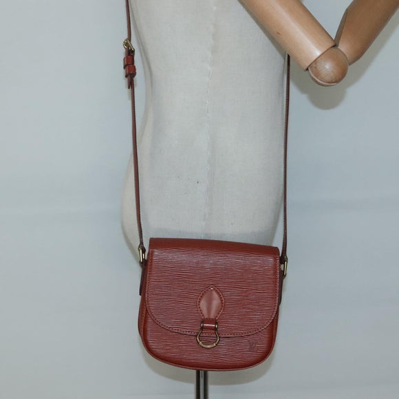 LOUIS VUITTON Epi Saint Cloud PM Shoulder Bag Brown M52213 LV Auth 134622