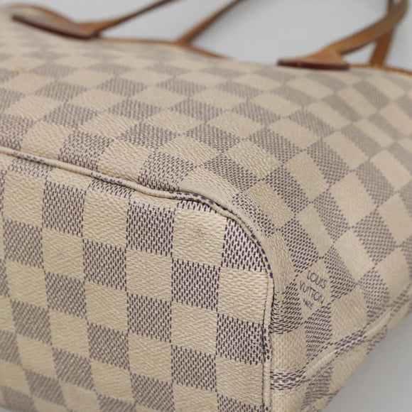 LOUIS VUITTON Damier Azur Neverfull PM Tote Bag N41362 LV Auth 134635