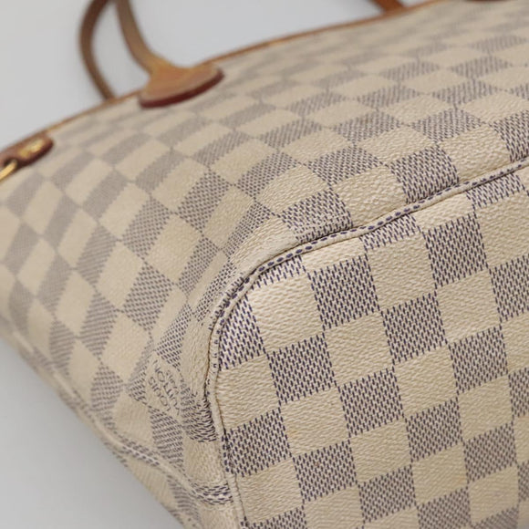 LOUIS VUITTON Damier Azur Neverfull PM Tote Bag N41362 LV Auth 134635