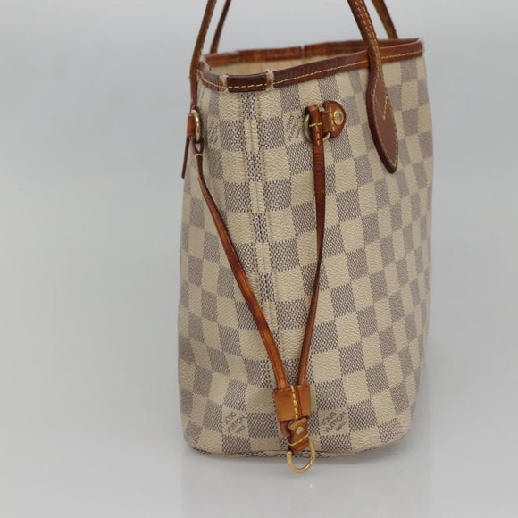 LOUIS VUITTON Damier Azur Neverfull PM Tote Bag N41362 LV Auth 134635
