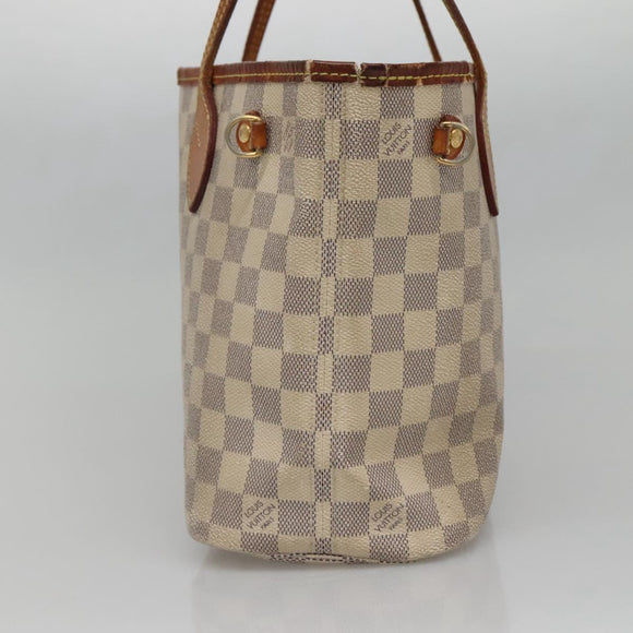 LOUIS VUITTON Damier Azur Neverfull PM Tote Bag N41362 LV Auth 134635