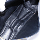 PRADA Shoulder Bag Enamel Black Silver Auth 134639-10