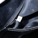 PRADA Shoulder Bag Enamel Black Silver Auth 134639-11
