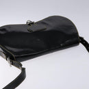 PRADA Shoulder Bag Enamel Black Silver Auth 134639-6