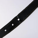 PRADA Shoulder Bag Enamel Black Silver Auth 134639-8