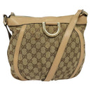 GUCCI GG Canvas Shoulder Bag Beige Gold 203257 Auth 134640-1