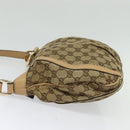 GUCCI GG Canvas Shoulder Bag Beige Gold 203257 Auth 134640-3