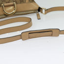GUCCI GG Canvas Shoulder Bag Beige Gold 203257 Auth 134640-7