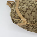 GUCCI GG Canvas Shoulder Bag Beige Gold 203257 Auth 134640-9