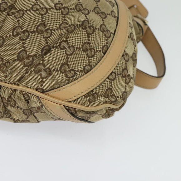 GUCCI GG Canvas Shoulder Bag Beige Gold 203257 Auth 134640